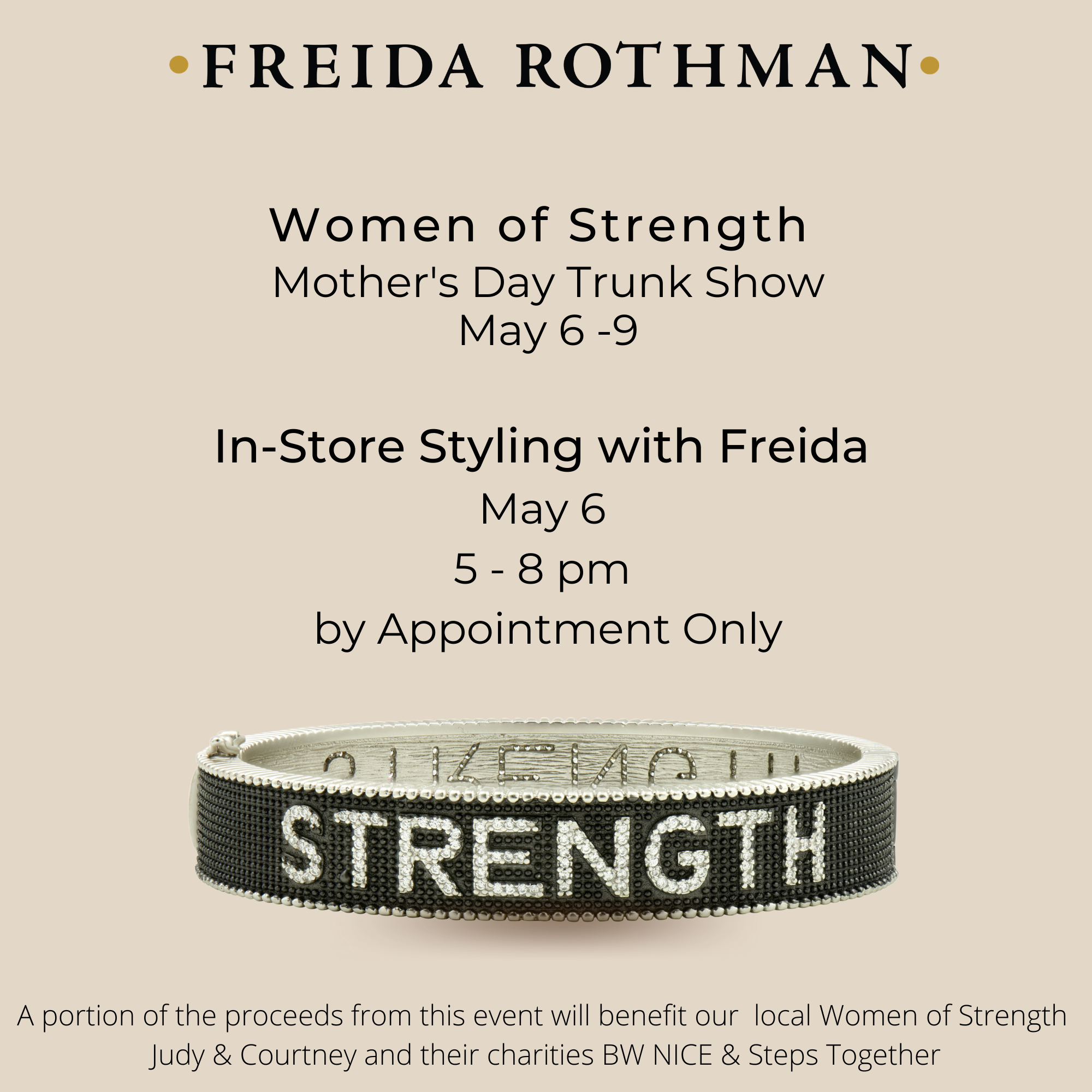 Women of Strength Mother's Day Event with Freida Rothman