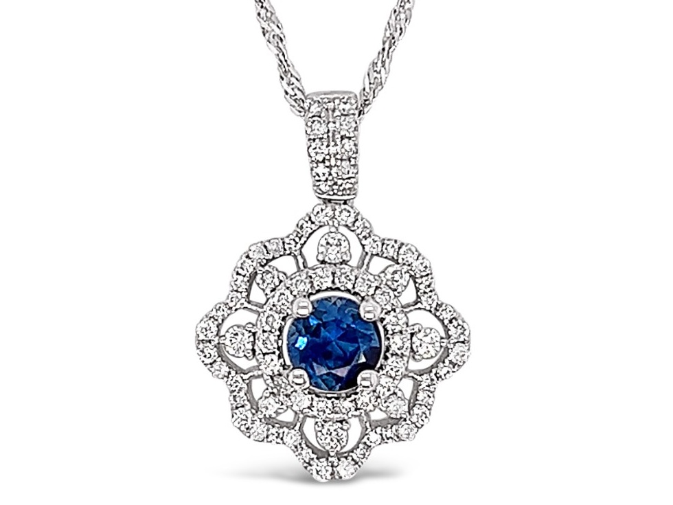 Sapphire and Diamond Pendant