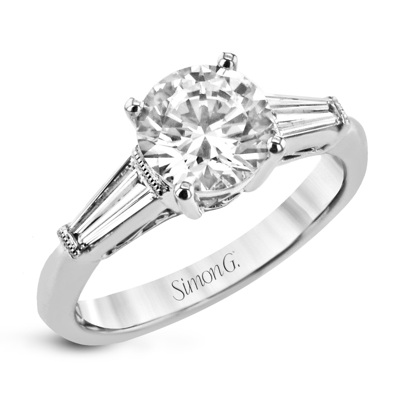 Simon G Round Cut Diamon Ring