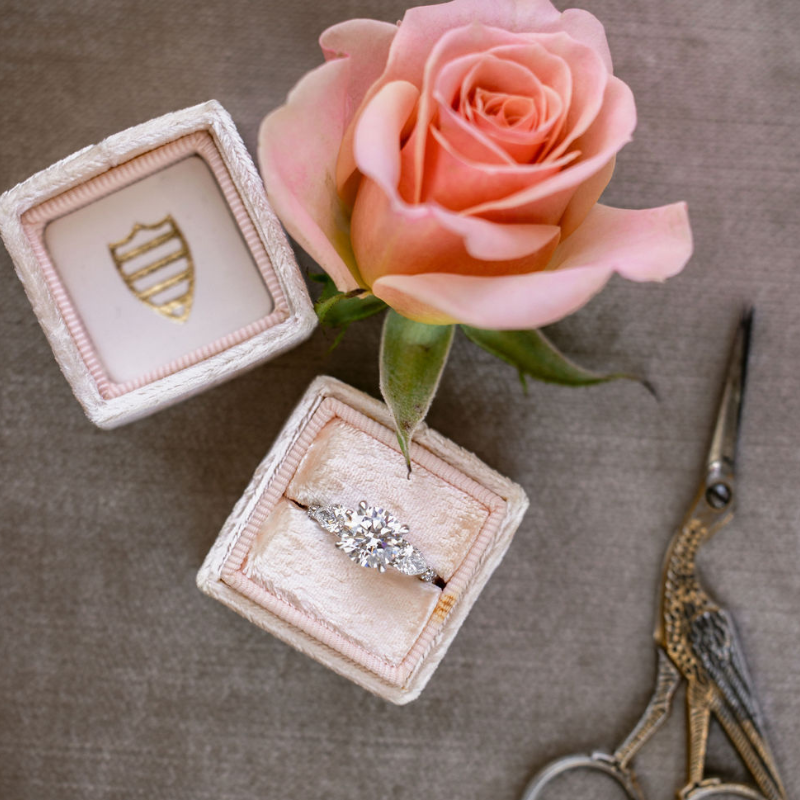 Diamond Ring in Rose Gold Box