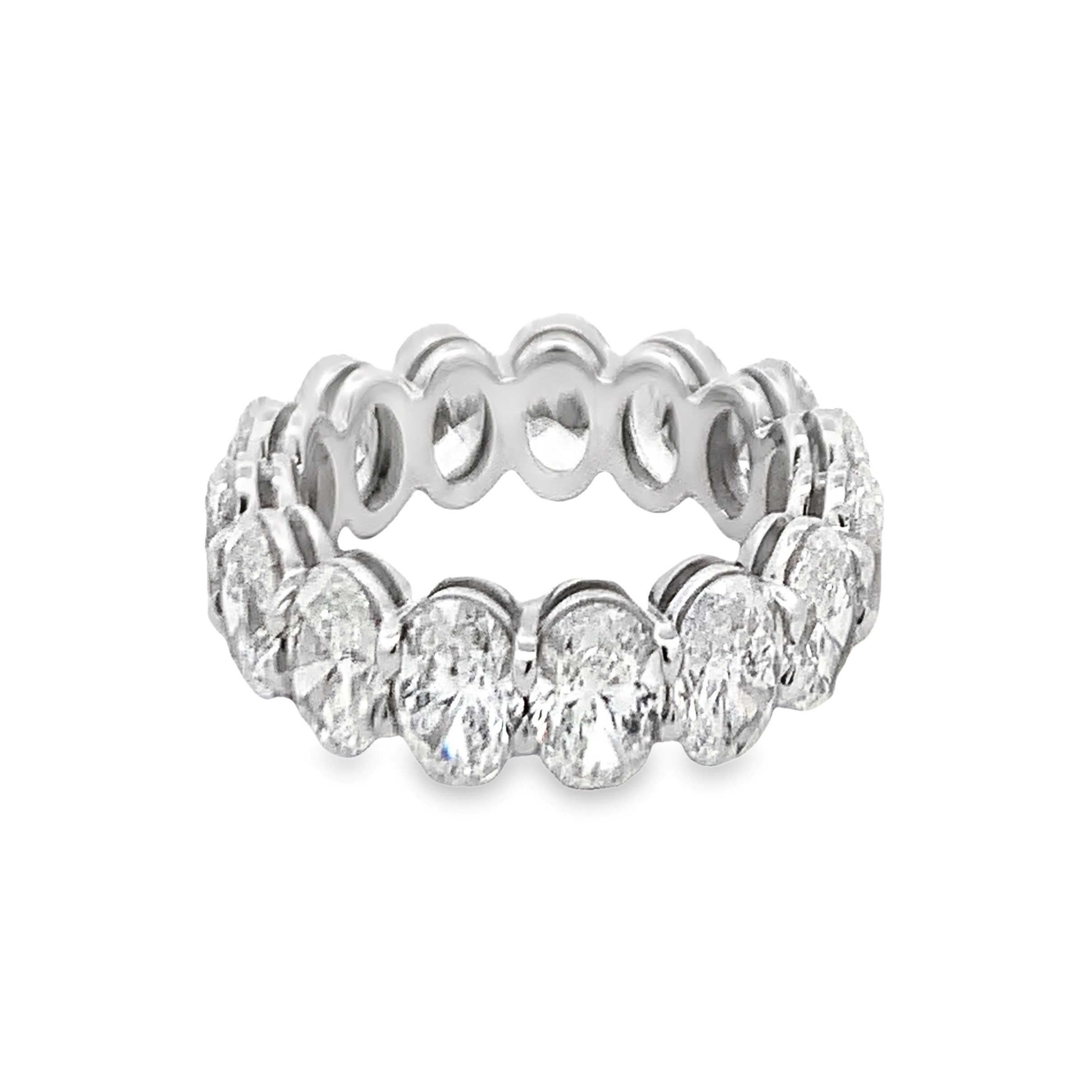 Norman Silverman Platinum Oval Diamond Eternity Band