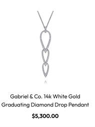 diamond necklace from Gabriel & Co