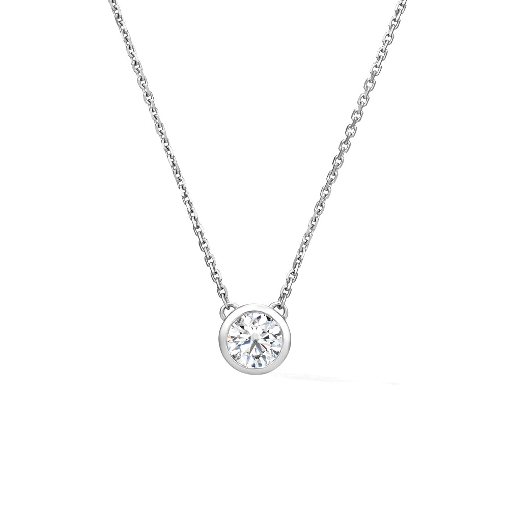  Hearts On Fire 18K White Gold 1/4-Carat Diamond Solitaire Necklace