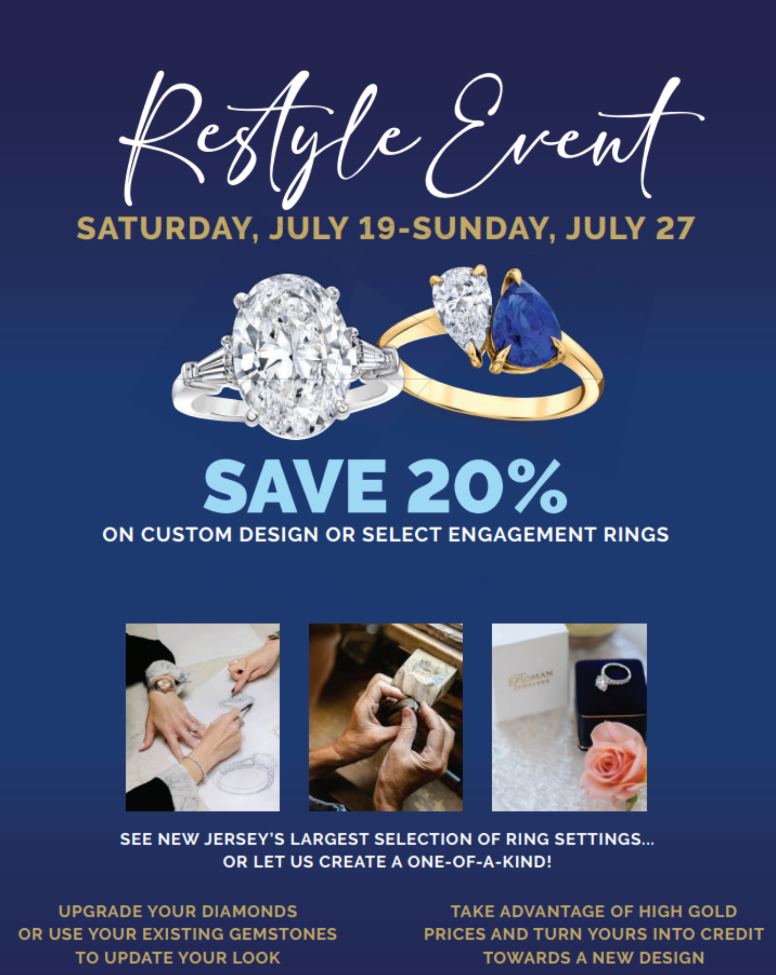 Restyle Redesign your Engagement Ring or Jewelry