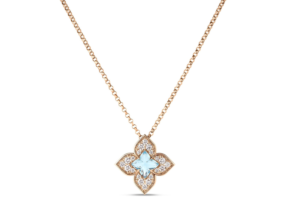 Roberto Coin Venetian Princess Carnevale Diamond & Blue Topaz Pendant