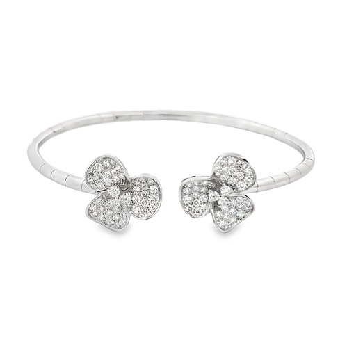 Open Cuff Bangles with Diamond Accents