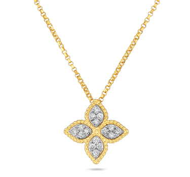 Roberto Coin Princess Flower Medium Diamond Pendant