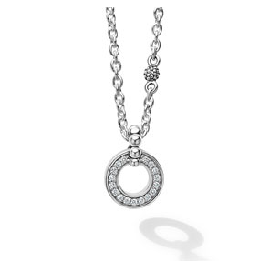 Lagos Caviar Spark Diamond Circle Pendant