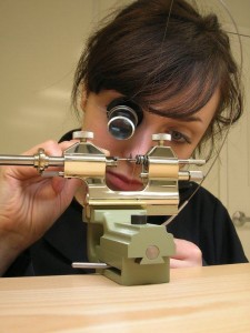 Roman Jewelers' watchmaker Anna repairing a watch