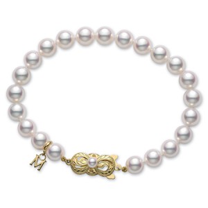 A classic white Akoya strand of pearls from Mikimoto