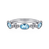 Gabriel & Co. Sterling Silver Blue Topaz Bujukan Fashion Ring