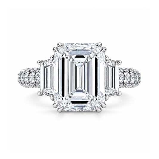 Joshua J Fine Jewelry Platinum Gold 6.81 Carat Diamond Engagement Ring