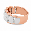 18 Karat Two-Tone Mens Diamond Wedding Band