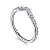 Gabriel & Co. Platinum Curved Diamond Anniversary Band