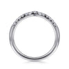 Gabriel & Co. Platinum Curved Diamond Anniversary Band
