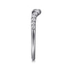 Gabriel & Co. Platinum Curved Diamond Anniversary Band