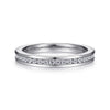 Gabriel & Co. 14K White Gold 1/4-Carat Channel Set Anniversary Band
