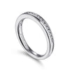 Gabriel & Co. 14K White Gold 1/4-Carat Channel Set Anniversary Band