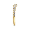 Gabriel & Co. 14K Yellow Gold 1/2-Carat Curved Diamond Anniversary Band