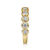 Gabriel & Co. 14K Yellow Gold 3/4-Carat 11-Stone Bezel Diamond Band