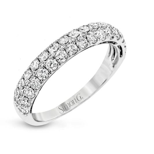 Simon G. 18K White Gold Pave Diamond Anniversary Band