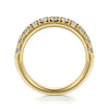 Gabriel & Co. 14K "Portofino" French Pave Set Diamond Wedding Band
