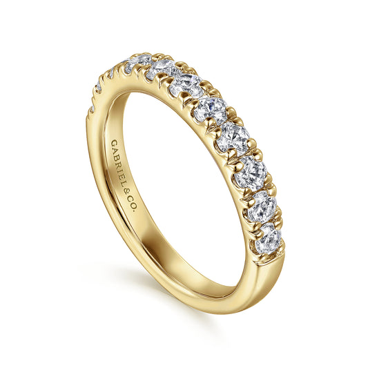 Gabriel & Co. 14K "Portofino" French Pave Set Diamond Wedding Band