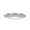 Gabriel & Co. 14K "Prive" Curved Diamond Anniversary Band