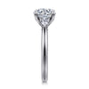 Gabriel & Co. "Reema" 14K 3 Stone Lotus Engagement Ring Setting