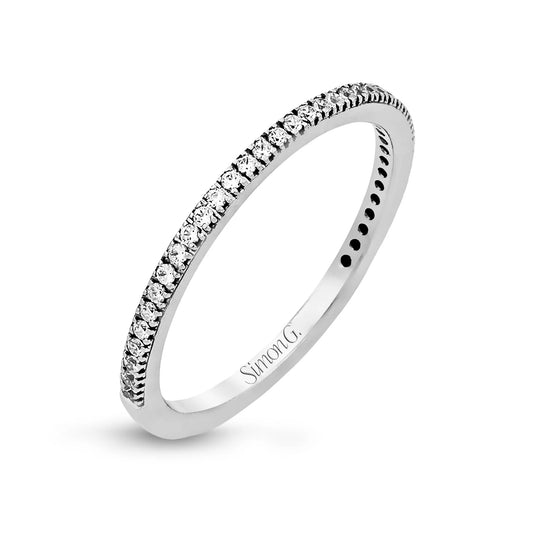 Simon G. 18K White Gold Diamond Wedding Band