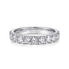 Gabriel & Co. 14K White Gold 11 Stone  Diamond Anniversary Band