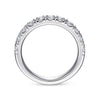 Gabriel & Co. 14K White Gold 11 Stone  Diamond Anniversary Band