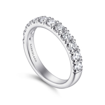 Gabriel & Co. 14K White Gold 11 Stone  Diamond Anniversary Band