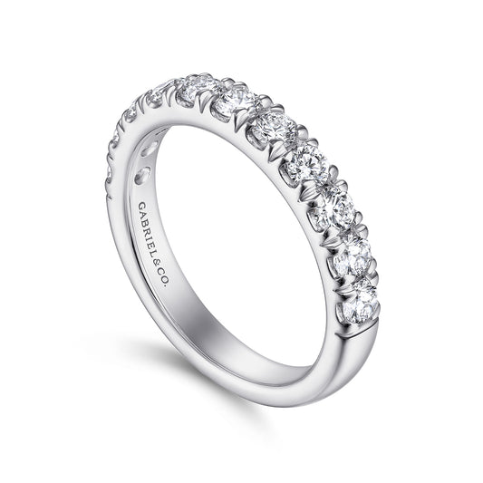 Gabriel & Co. 14K White Gold 11 Stone  Diamond Anniversary Band
