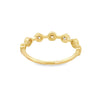 14K Yellow Gold Petite Round Bezel and Bar Lab Grown Diamond Anniversary Band