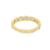 14K Yellow Gold 3/4 Carat East-West Radiant Bezel-Set Lab Grown Diamond Band