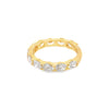 14K Yellow Gold 1-3/4 Carat East-West Oval  Lab Grown Diamond Band