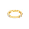 14K Yellow Gold 1-3/4 Carat East-West Oval  Lab Grown Diamond Band