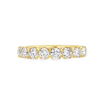 Christopher Designs 18K Yellow Gold 8-Stone Crisscut Diamond Anniversary Band