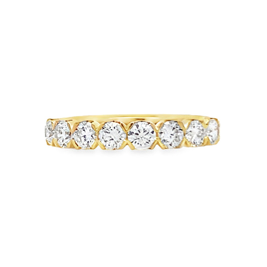 Christopher Designs 18K Yellow Gold 8-Stone Crisscut Diamond Anniversary Band