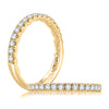 A. Jaffe 14K Yellow Gold Diamond Quilted Interior Half Anniversary Band