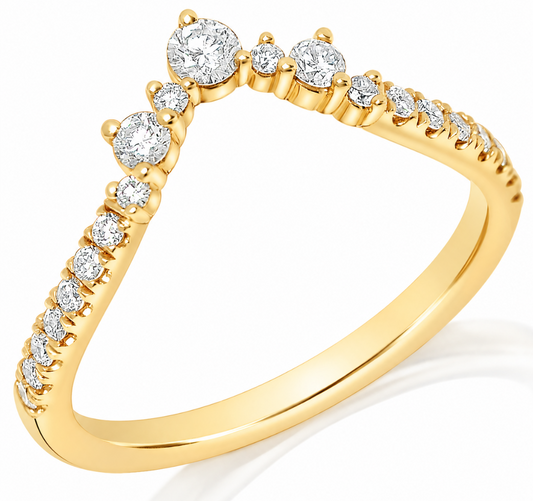 14K Yellow Gold Half Anniversary Diamond Anniversary Band