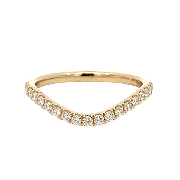 14K Yellow Gold Half Anniversary Diamond Band