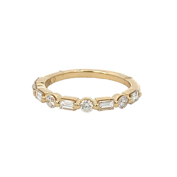 14K Yellow Gold Half Anniversary Diamond Anniversary Band