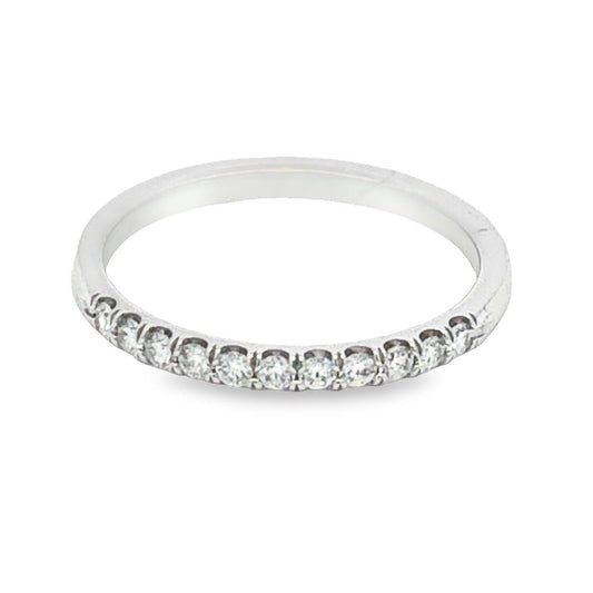 Roman Jewelers Signature 14K White Gold Diamond Anniversary Band