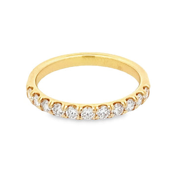 Roman Jewelers Signature 14K Yellow Gold Diamond Half Anniversary Band