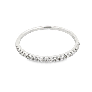 14K White Gold Diamond Anniversary Band