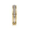 Gabriel & Co. 14K Two-Tone Stack Diamond Anniversary Band