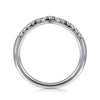 Gabriel & Co. 14K White Gold Curved Diamond Anniversary Band