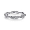 Gabriel & Co. 14K White Gold Twist Diamond Anniversary Band
